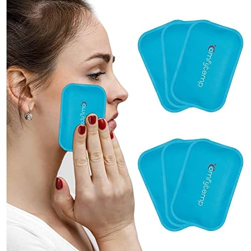 Comfytemp Kleine Kühlpads Gel 7,5x11,5 cm (6 Stück) Wiederverwendbare Mini Kühlpack für Kinder, Kopfschmerzen, Zahnschmerzen, müde Augen, Stillen, Insektenstiche, Kalt Warm Kompressen Kühakku