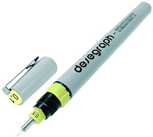 Caneta Desegraph Para Desenho, Trident, CD/0, 1, Cinza, Ponta de 0.1 mm