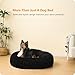 HMTOPE Orthopädisches Hundebett rund Hundekissen Hundesofa Katzenbett Donut Kuscheliges Hundekorb Waschbar, 80 cm Ø, Schwarz