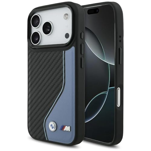 Coque BMW M iPhone 17 Pro Style Carbone Bleu Idéal Usage Quotidien