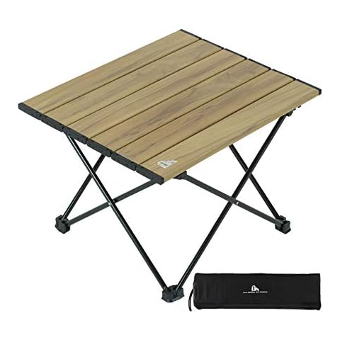 iClimb Ultralight Compact Camping Folding Table with Carry Bag, Two Size (Nature - S) Cover