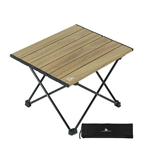 iClimb Ultralight Compact Camping Folding Table with Carry Bag (Nature- S)