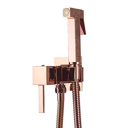 Ensemble de robinet de douche mural et douchette bidet laiton or rose durable