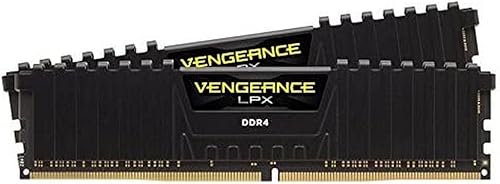 Corsair CMK32GX4M2D3000C16 Vengeance LPX 32GB (2 x 16GB) DDR4 3000 (PC4-24000) C16 1.35V Memoria de escritorio negra