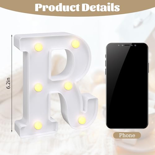 Image of JUSTOTRY 6Pcs Mr & Mrs LED Light Up Letters, 6.2 Inch Shiny Freestanding Mr and Mrs Sign Lights for Marriage Anniversary Celebration Engagement Banquet Wedding Table Decoration (Warm White)