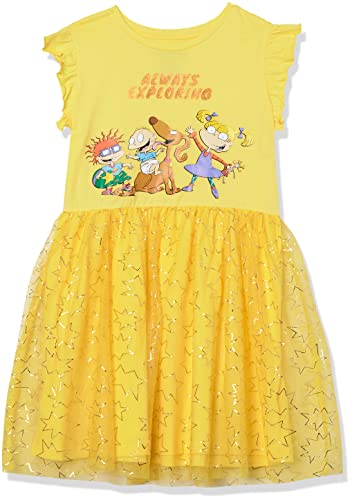 Nickelodeon Rugrats Angelica Ruffle Sleeve Tulle Dress-Girls 4-16