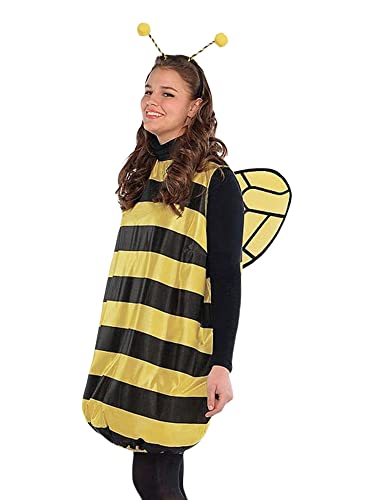 Springcmy Women Kid Halloween Costume Cosplay Set Bee Dress with Wings Headband Leg Sleeves Party Cosplay Fancy Dress (Mom - Image 4