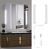 MY BEAUTY LIGHT Angle Adjustable LED Vanity Lights for Mirror, Bright Dimmable and Color Temperature Changeable LED Makeup Lights, Stick-on 24V Plug-in Bathroom Vanity Light Fixture