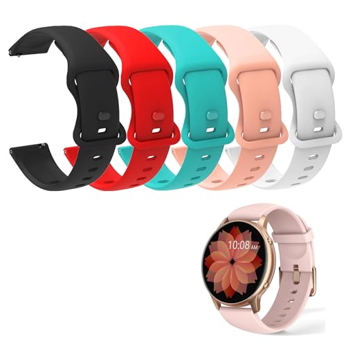 Bracelet de montre 22mm de qualité supérieure en silicone souple finition classique
