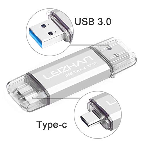 ✔ 2 in 1 Chiavetta USB : Interfaccia 2 in 1 - Tipo C e USB 3.0, facile trasferimento di file tra smartphone, tablet, laptop, PC e Mac con funzione OTG.Assicurarsi che i dispositivi supportino la funzione OTG.
