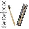 Vivid Charcoal Whitening Therapy Toothbrush, Ultra Soft, Bamboo Handle Made EcoFresh, Pack of 12