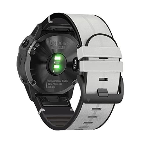 Bracelet montre 22 26 mm Garmin Fenix 7 6 5 en silicone agate