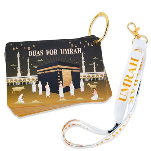 YLQQYL Umrah Dua Cards Step by Step Guide Umrah Duas Umrah Essentials Umrah Mubarak Prayer Cards for lslamic Women Men