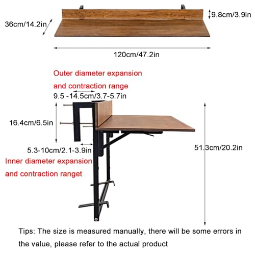 Table suspendue de balustrade de balcon au design épuré et durable - 4
