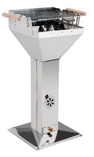 Holzkohle BBQ Trichtergrill Edelstahl