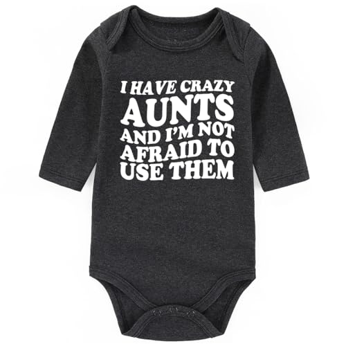 Image of I Have Crazy Aunts Best Auntie funny infant outfits boy girl Aunties Bestie Baby Clothes Girl newborn Bodysuits