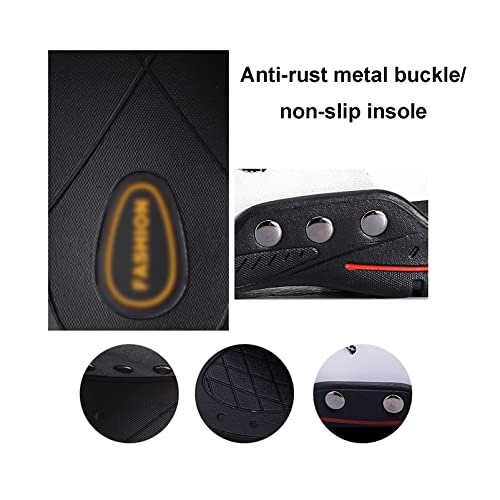 Men's Casual Slippers, Leather Comfortable Outdoor Sandals, Fashion Lightweight Open Toe Beach Shoes for Walking Beach (Black and White 41)4