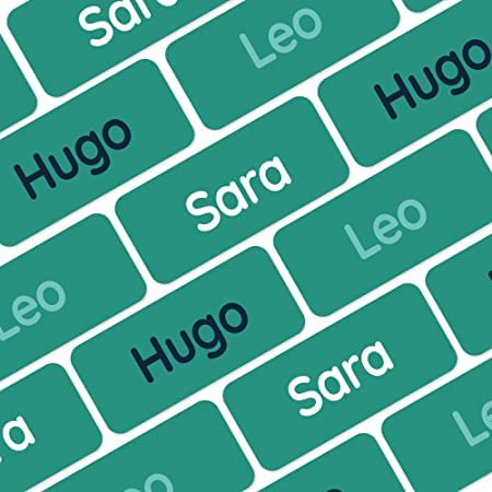 My Nametags® Award-Winning Name Stickers for Clothes & Items | 56 No-Iron, Washable Stick-On Tags for Babies, Kids & Adults (Dark Petrol) — image 1