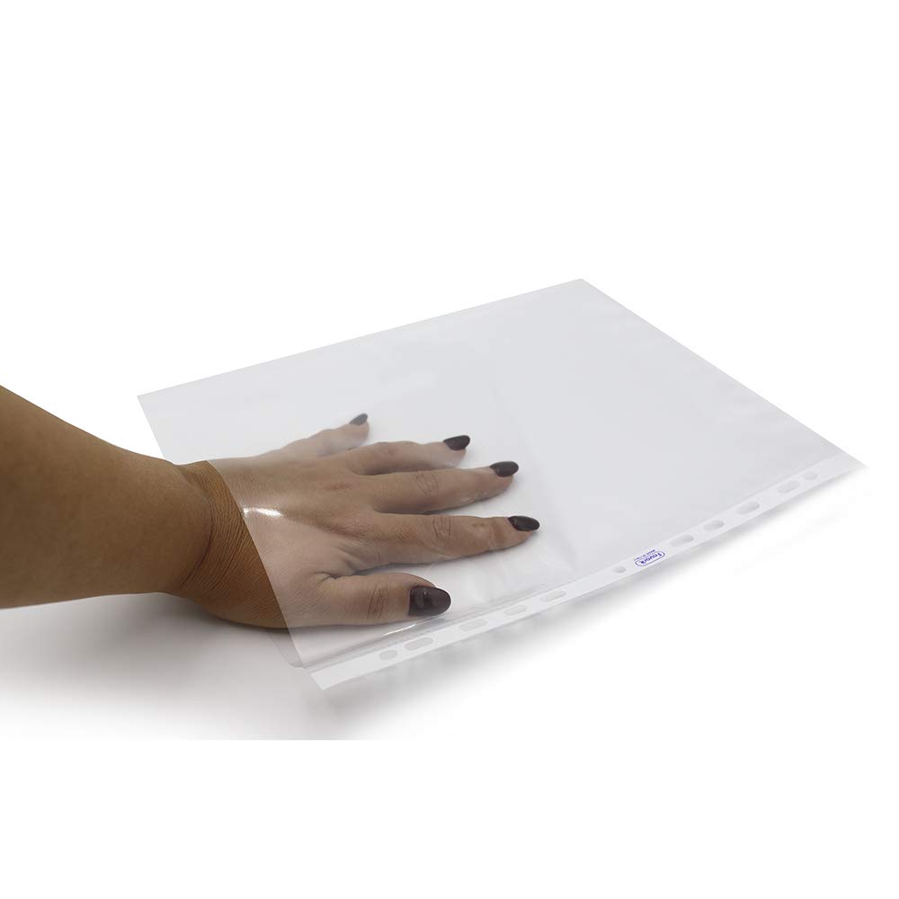 Buste a perforazione Universale Favorit LA500 Superior 22 x 30 cm trasparente polipropilene finitura licia lucida spessore alto 500 unità