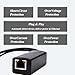 Type C PoE Splitter 5V 2.4A Output, IEEE 802.3af Standard 10, 100Mbps for Type C RJ45 Port Power Over Ethernet Type C Splitter Adapter (TYPEC0502 Black)