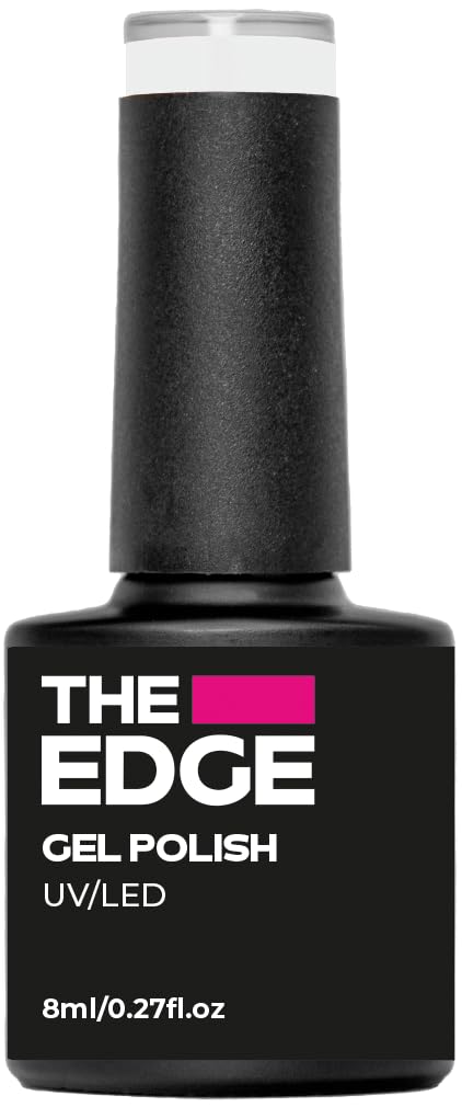 THE EDGE Gel Nail Polish 8ml - The White French - UV/LED Manicure/Pedicure for Salon & Home Use, Highly Pigmented/Long Lasting/2-Coat Coverage