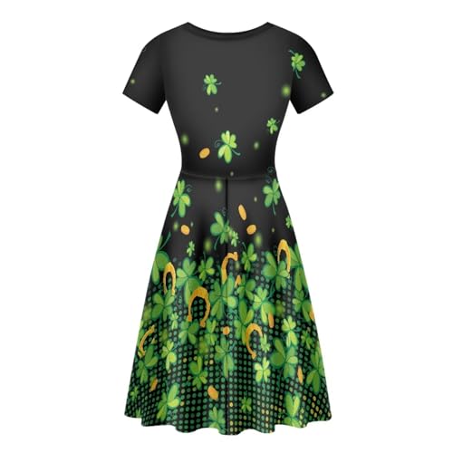 Image of Biyejit Women's Summer Casual Short Sleeve T-Shirt Swing Dress Crew Neck Plus Size S-4XL