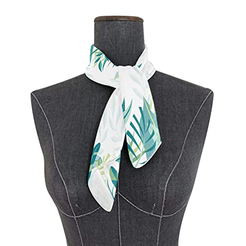 Susiyo G277666752P265C302S508 Green Leaves Frame Square Scarves Silk Scarf Kerchief Hair Headscarves Neckerchief thumb #2