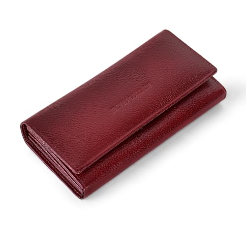 Image of Hayes London Ladies Purse for Women, Pure Leather Wallet, Gifts for Women, RFID Blocking Bi-Fold Clutch for Women (Verve Brown)