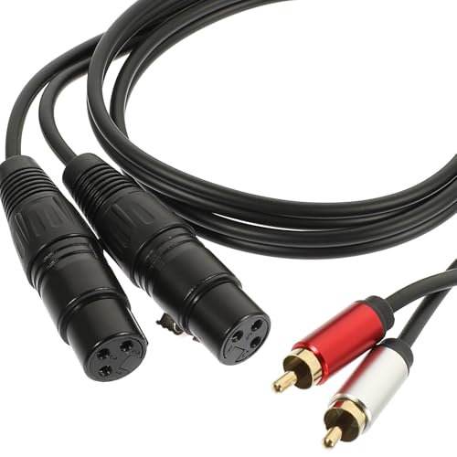 OSALADI to XLR Balanced Audio Adapter Cable 1m with Red Silver Shell for Amplifier and Mixer Audio Equipment Connection