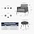 EAST OAK 4-Piece Plaza Patio Furniture Set, Outdoor Furniture with Thick Cushion Sofa and Coffee Table, Modern Patio Conversation Set for Garden, Backyard and Porch, Brown & Beige