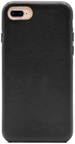 Genuine Cowhide Black Leather Cell Phone Case For Iphone 8 Plus #TOP4