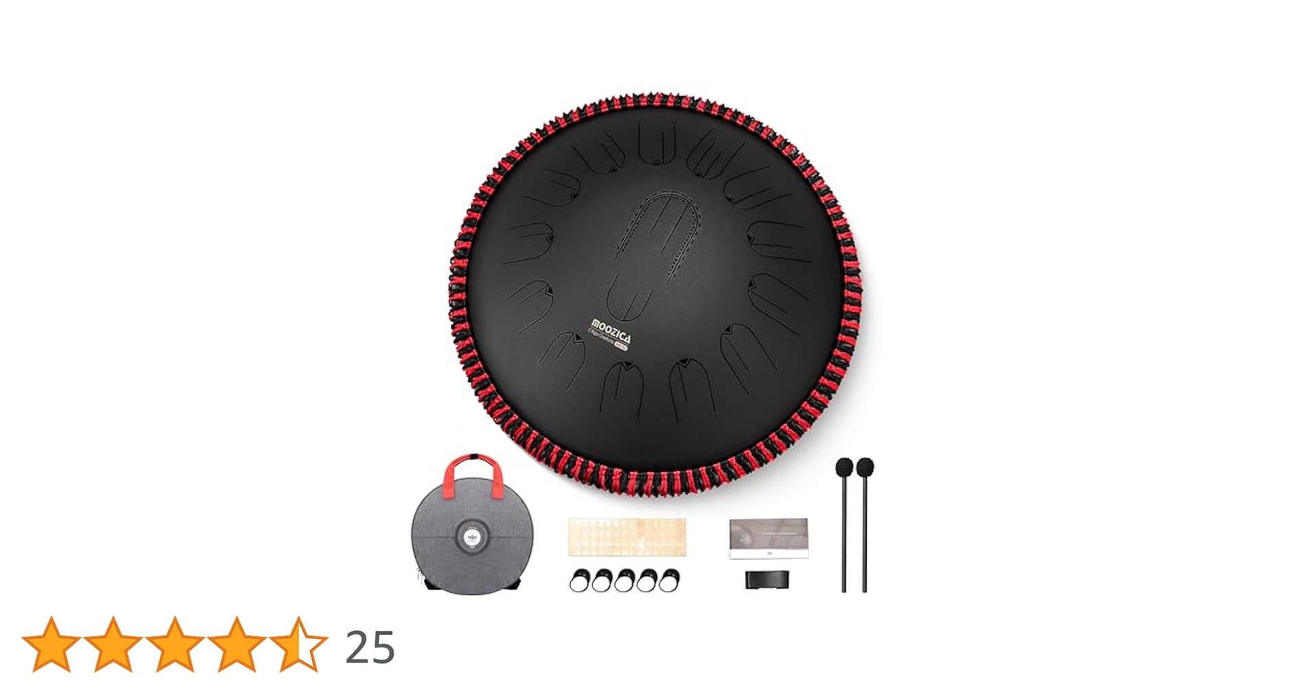 Amazon | MOOZICA ハンドパン 15インチ Cメジャー スチール