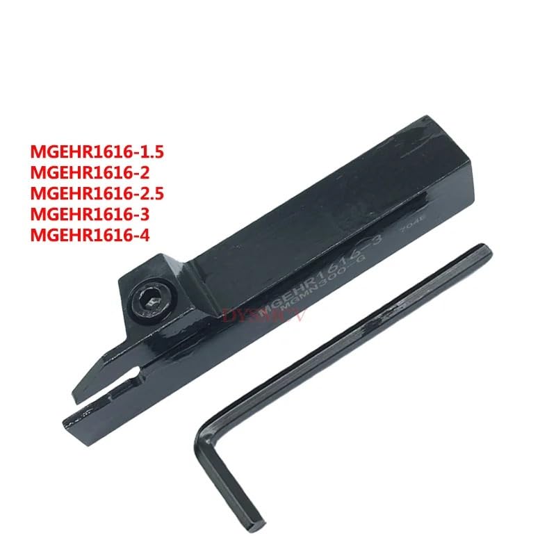 1pc MGEHR1616-1.5 MGEHR1616-2 MGEHR1616-3 MGEHR1616-4 Grooving and Parting Off Lathe Tool Cutter Holder CNC Lathe Turning Tool(MGEHL1616-4)