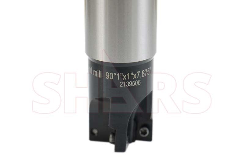 Image of Shars 1 x 7-7 /8 inch 90 Indexable End Mill with 4 PCS of APKT 1003 Insert 4 Flutes 404-2856W+404-6960(4) P[