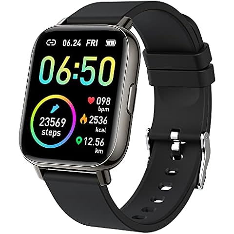 Smart Watch, Fitness Tracker 1.69" Touch Screen Fitness Watch with Heart Rate Sleep Monitor, Step Counter Smart Watch for Men Women Activity Trackers IP68 Waterproof Smartwatch Sports for iOS Android Cover
