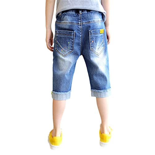 Summer Kids Baby Boys Elastic Waist Jeans Denim Shorts Pants Children Boy Casual Pants Bottoms