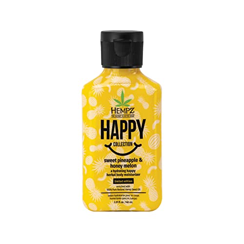 Hempz Limited Edition Happy Hydrating Sweet Pineapple & Honey Melon Herbal Body Moisturizer, 2.25 oz.