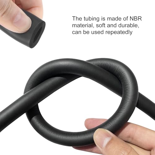 sourcing map 1m Rohrisolierung Schaumstoff, Durchmesser 10mm Isolierstärke 5mm Heizungsrohr Verkleidung für Fitnessgeräte, Rohre, Handhaben (Schwarz)