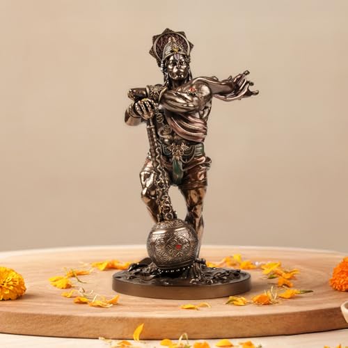 Image of Artarium Bahubali Panchmukhi Hanuman Idol for Home & Pooja (9 Inch), Cold Cast Bronze Bajrang Bali Hanuman Ji Murti, Pavan Putra Decorative Showpiece for Mandir, Office & Spiritual Decor