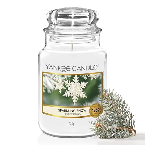 Yankee Candle Candela profumata in giara grande | Sparkling Snow | Durata Fino a 150 Ore | Regali perfetti per le donne