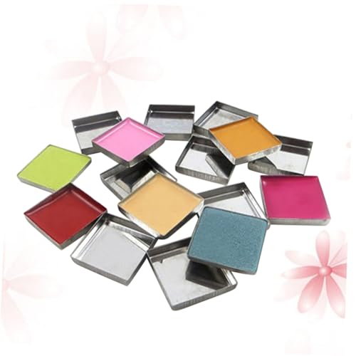 Beatifufu 56 Piezas Paletas Metálicas Vacías Cuadradas para Sombras de Ojos y Colorete Bandejas Magnéticas de Compatibles para Polvos Prensados y Maquillaje DIY