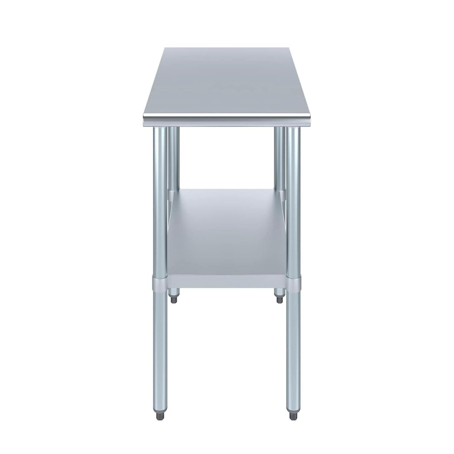 Express KitchQuip NSF Certified Heavy Duty Stainless Steel Prep Table for Home & Commercial Use with Galvanized Shelf, Legs, & Optional Wheels