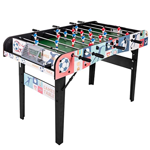 HLC 4ft Folding Foosball Table for Adults Kids Competition Sized Soccer Arcade Game Room Foosball Sports