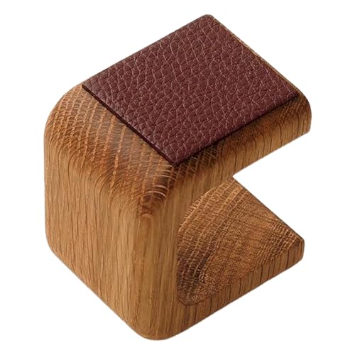 Puerta De Relojes De Madera - Soporte De Pantalla Individual, Base De Cojín De Cuero | Plataforma De Vitrina Compacta Con Superficie Anti -Scratch, Organizador Moderno Para Hombres Mujeres Miran El St