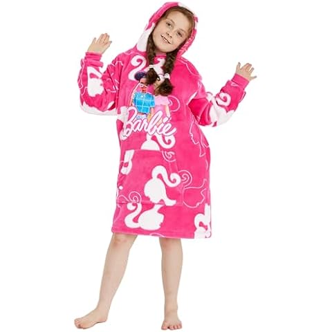 Personalised Girls Barbie Oversized Fleece Hoodie Cover