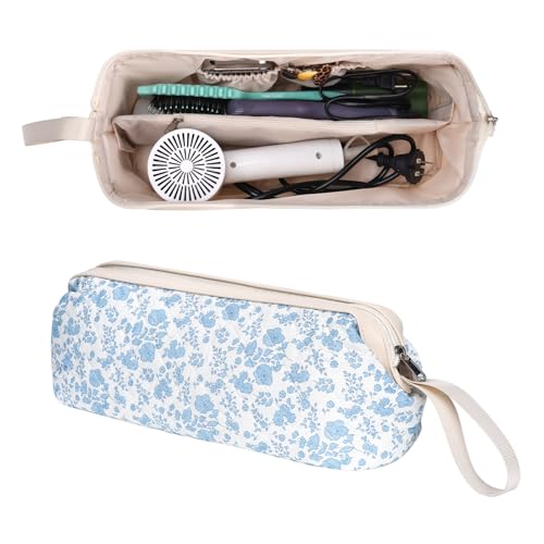 idoltimes Hair Tools Travel Bag Quilted Hair Tool Bag for Women Portable Hair Dryer Organizer Case Compatible with Dyson Airwrap Styler
