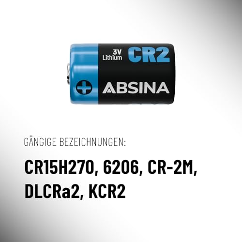 CR2 Batterie Absina 4 x 3V Lithium für verschiedene Anwendungen