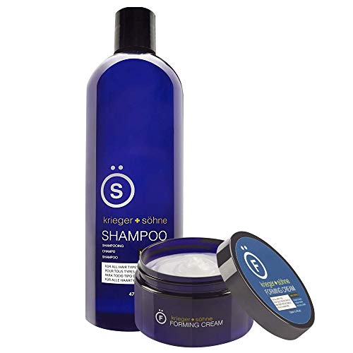 k+s Man Series Shampoo and Premium Forming Cream Bundle, 16oz Shampoo with Tea Tree Oil, 4oz Natural Matte Finish & Medium Hold Forming Cream