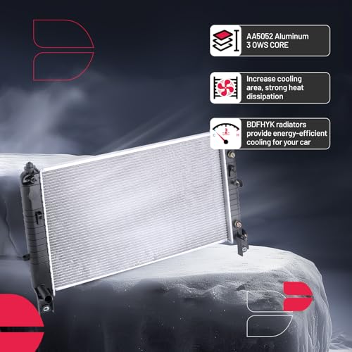 Image of BDFHYK Radiator for Chevrolet Silverado Sierra 1500 1999-2013, for Chevrolet Tahoe Suburban 1500 2000-2014, for GMC Yukon Cadillac Escalade 2002-2014, Aluminum Core, CU2423 2423 15193108