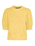 VERO MODA Vmdoffy 2/4 O-Neck Pullover Ga Noos Suéter pulóver, Lemon Drop/Detail:Melange, M para Mujer